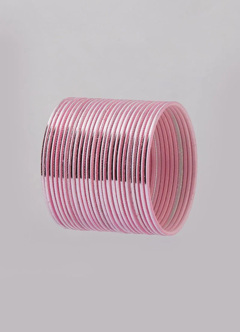 Light Pink Lightweight Aluminium Bangles - Image 2