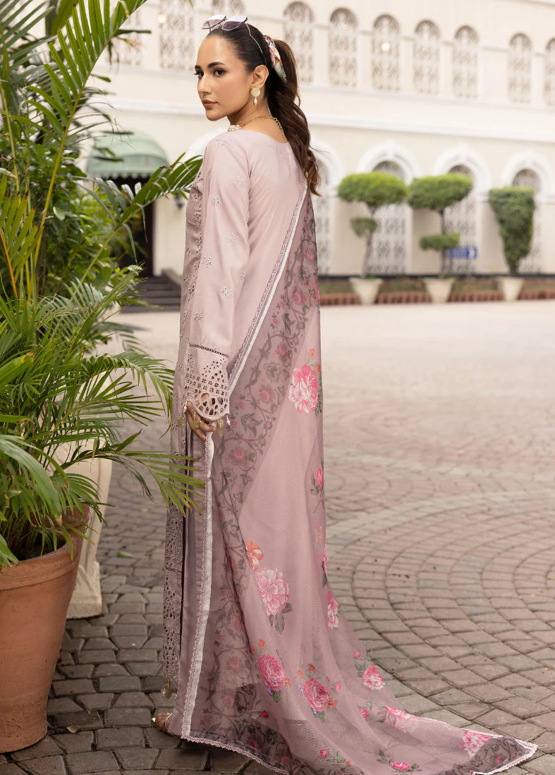 Lilac Chikenkari Handwork Suit Set - Image 3