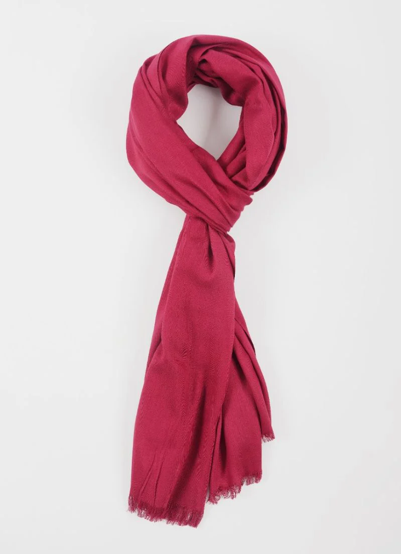 Maroon Cotton Poly Soft scarf - Image 2