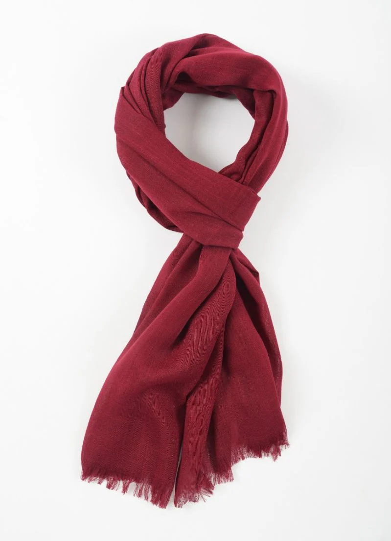 Maroon Cotton Soft scarf - Image 2