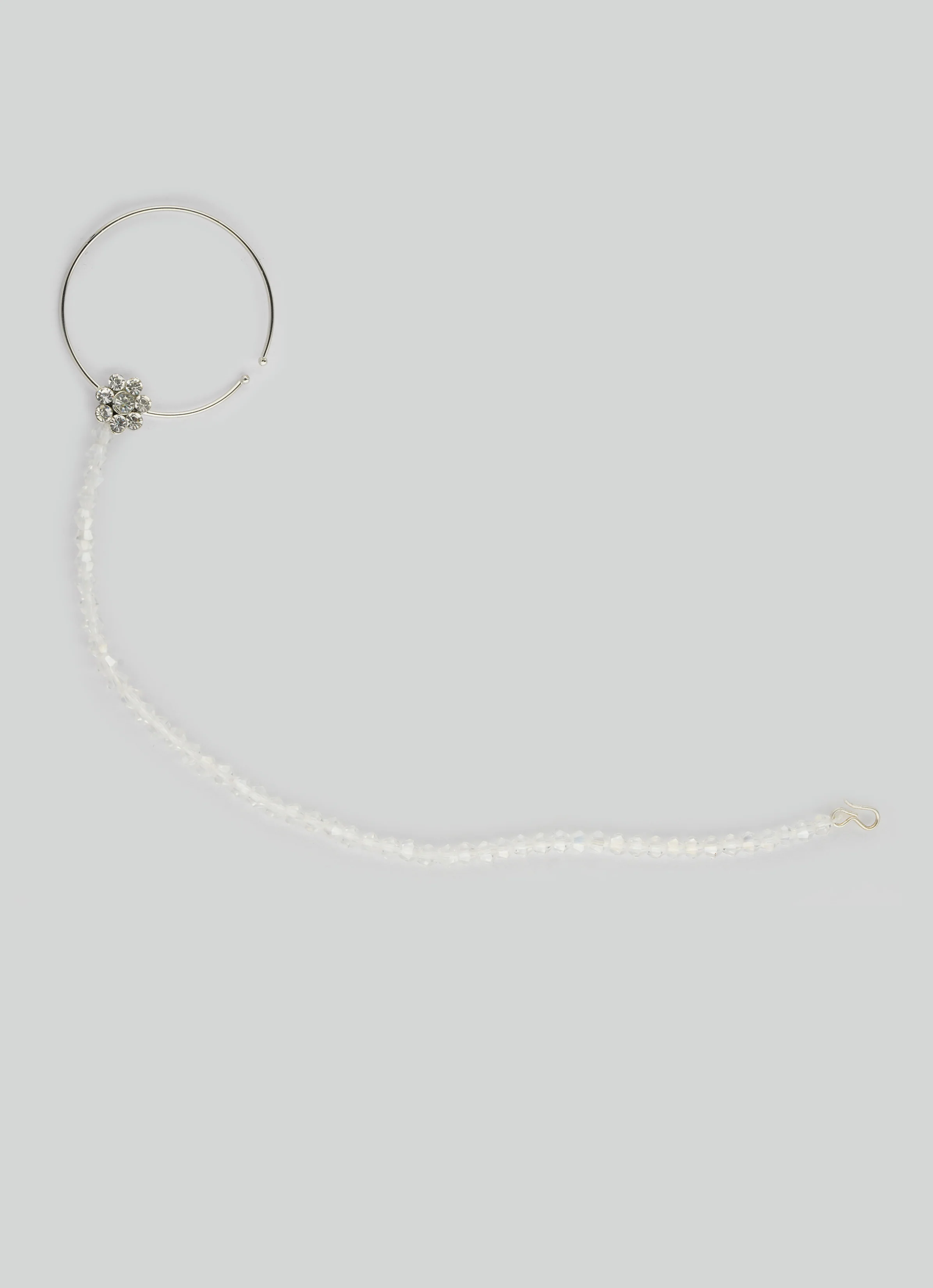 Silver Crystal Stone Bead Necklace Set - Image 8