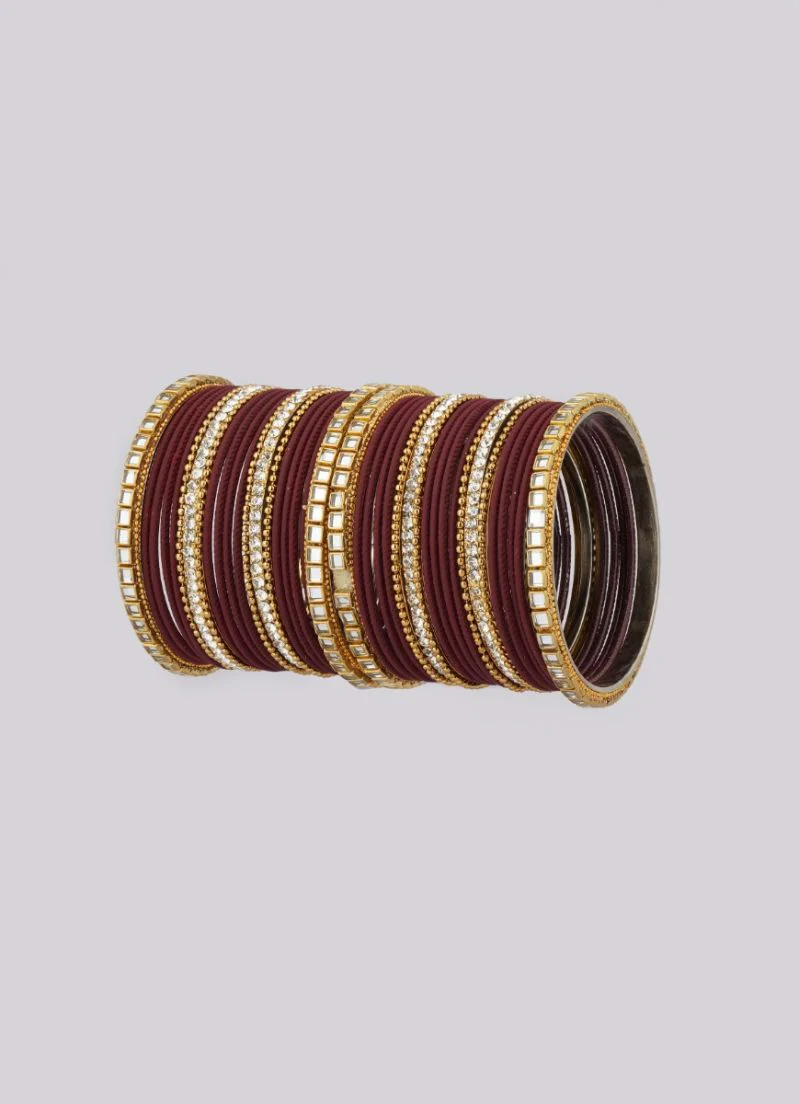 Maroon Double Bangle Set - Image 3