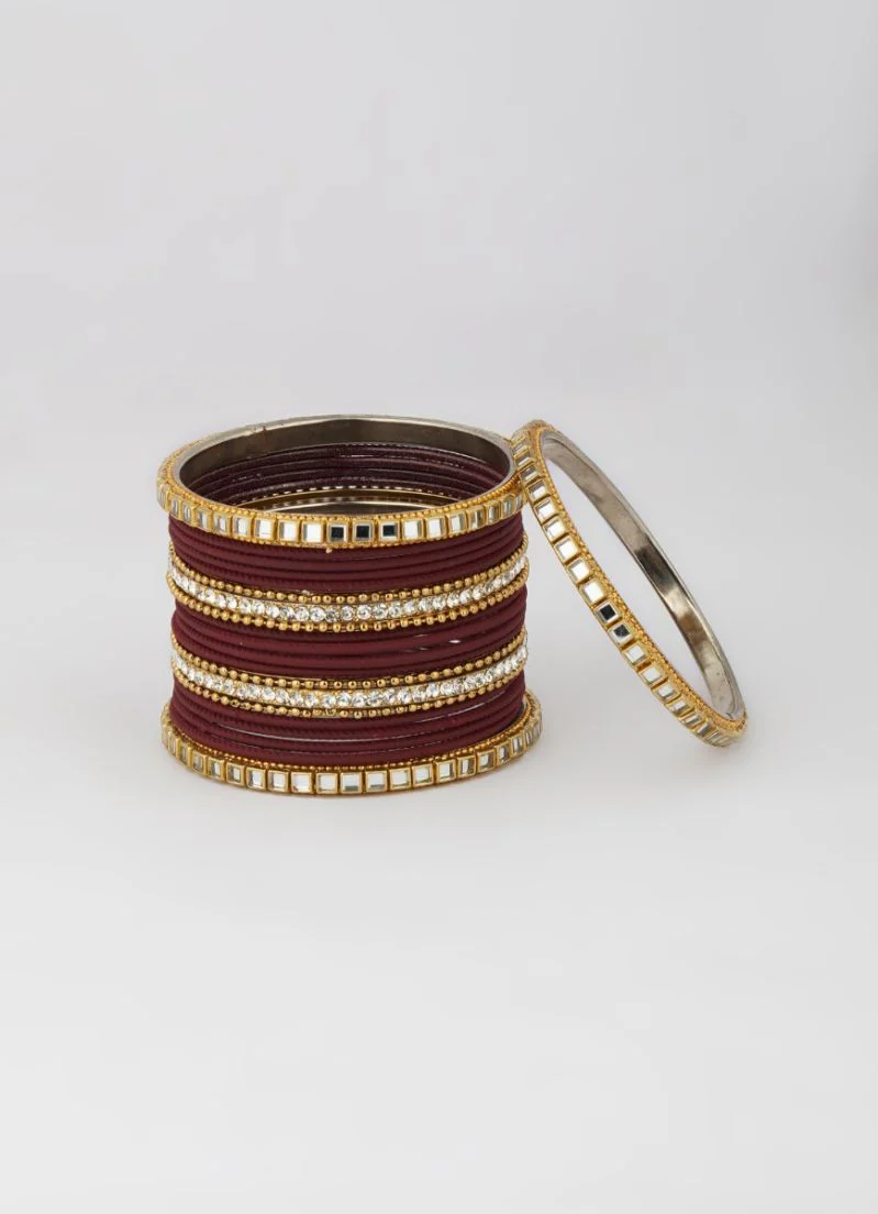 Maroon Double Bangle Set - Image 4