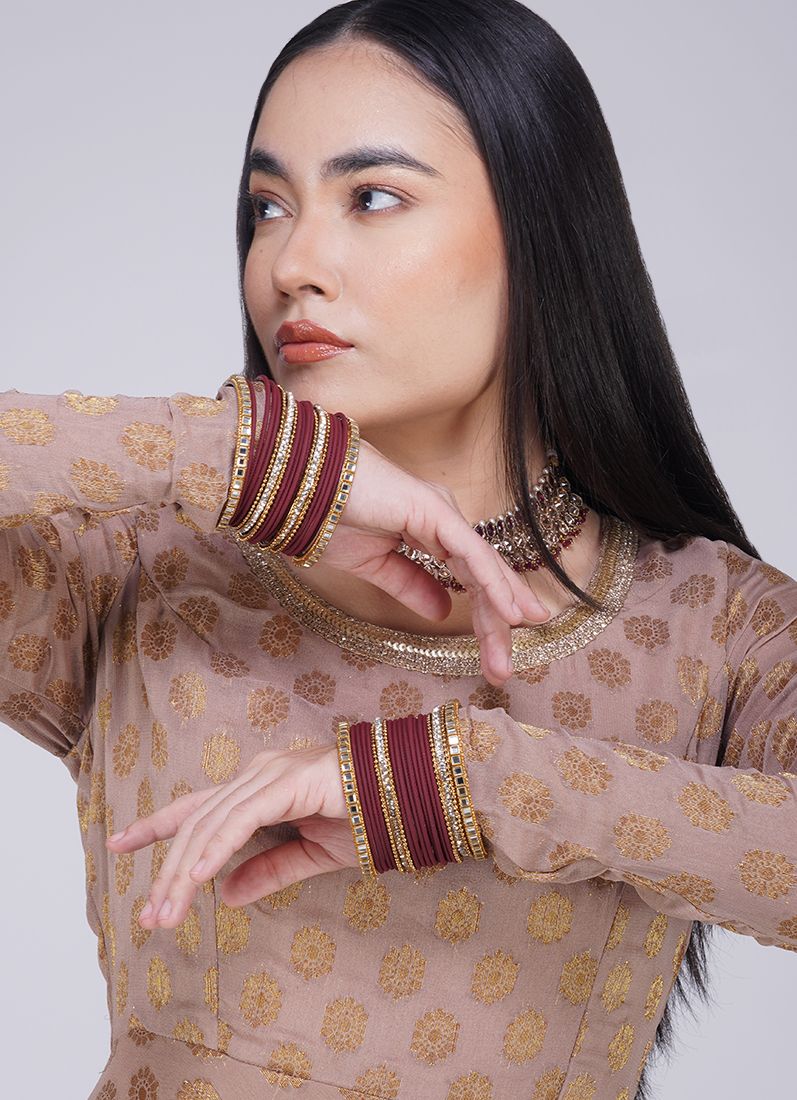 Maroon Double Bangle Set - Image 5
