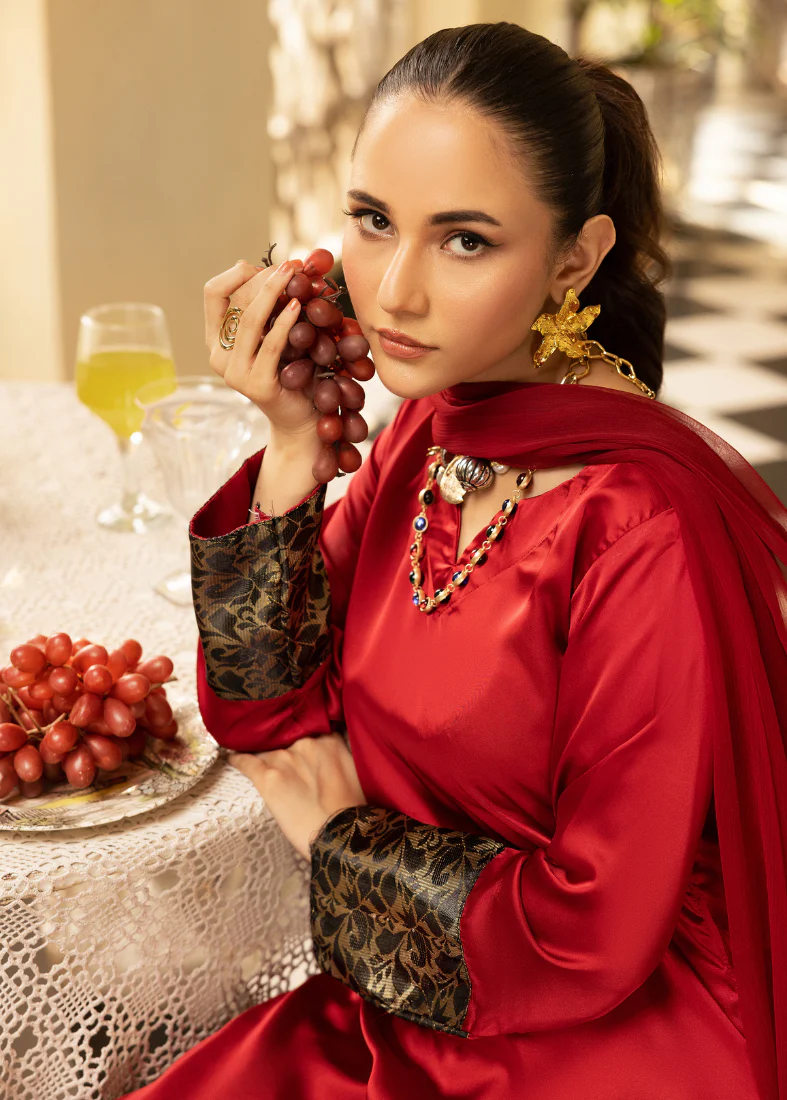 Maroon Farshi Salwar Suit Set - Image 3