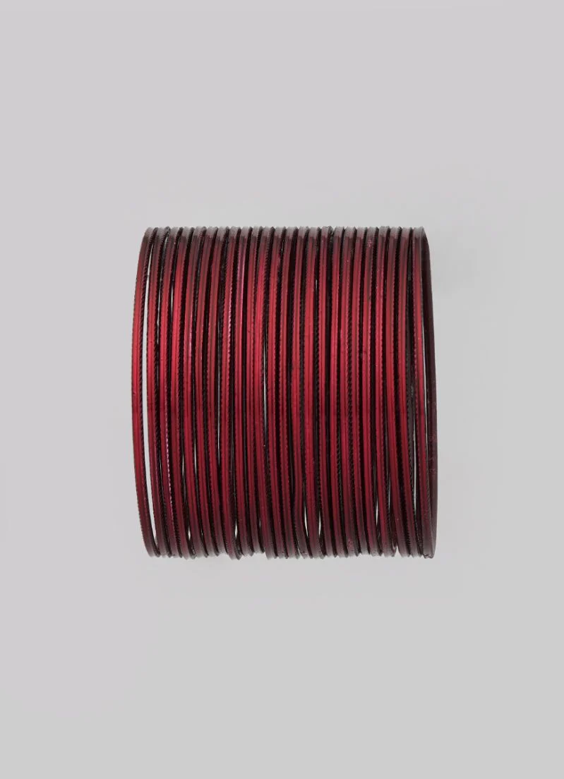 Maroon Lightweight Bangles for Women - Image 2