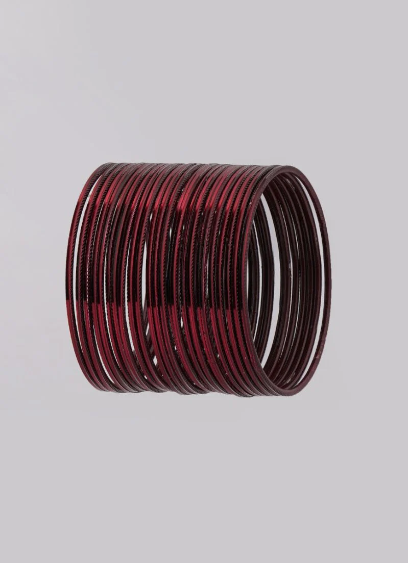 Maroon Lightweight Bangles for Women - Image 3