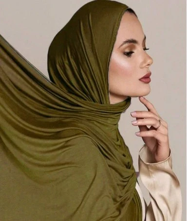 Mehndi Large Super Soft Jersey Hijab Scarf - Image 2