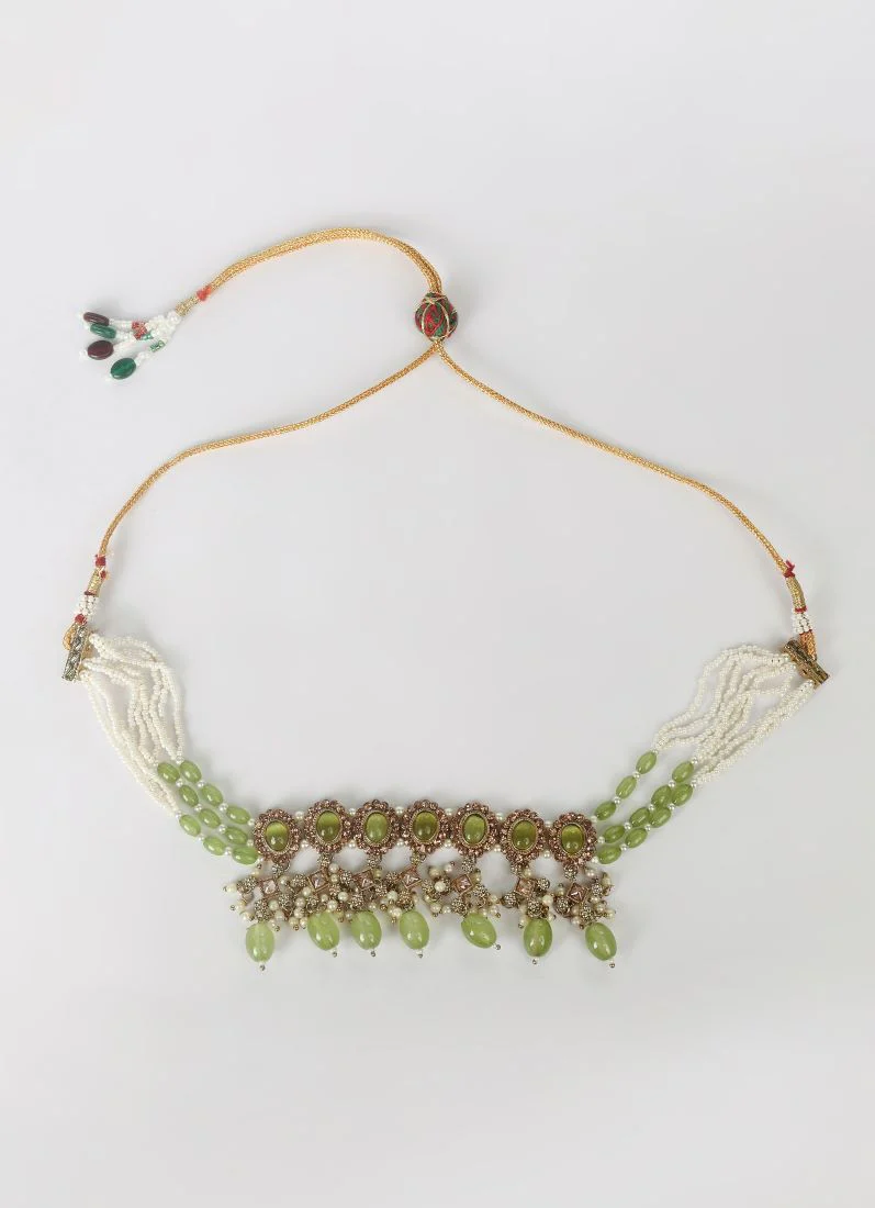 Mendhi Green Choker Set - Image 6