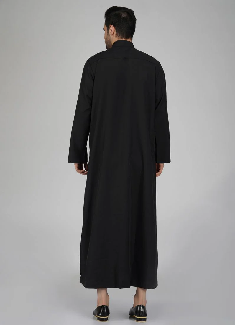 Men's Black Long Jubba - Image 4