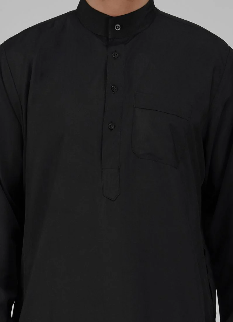 Men's Black Long Jubba - Image 5