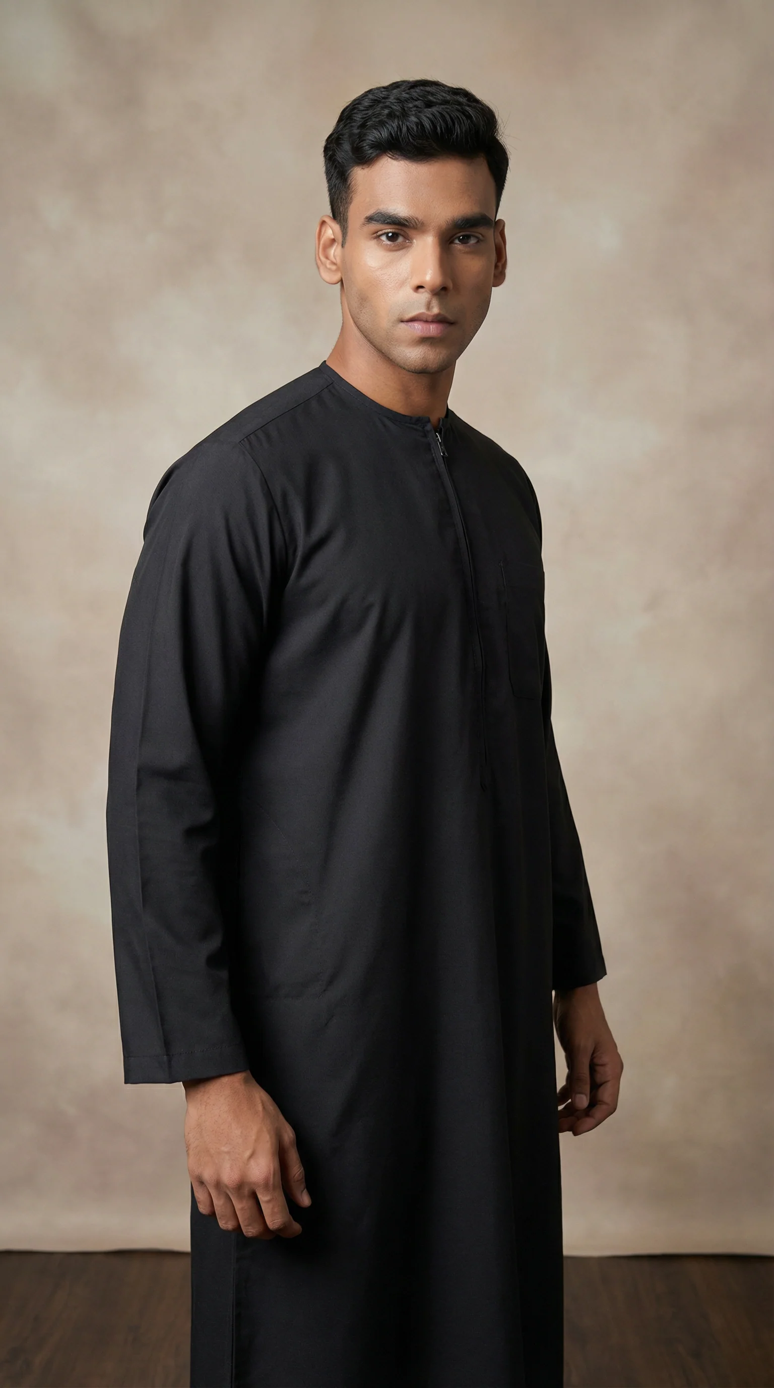 Men's Black Polyester Jubba - Image 2