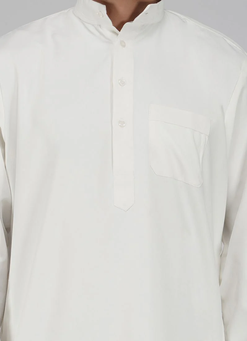 Men's Cream Long Jubba - Image 3