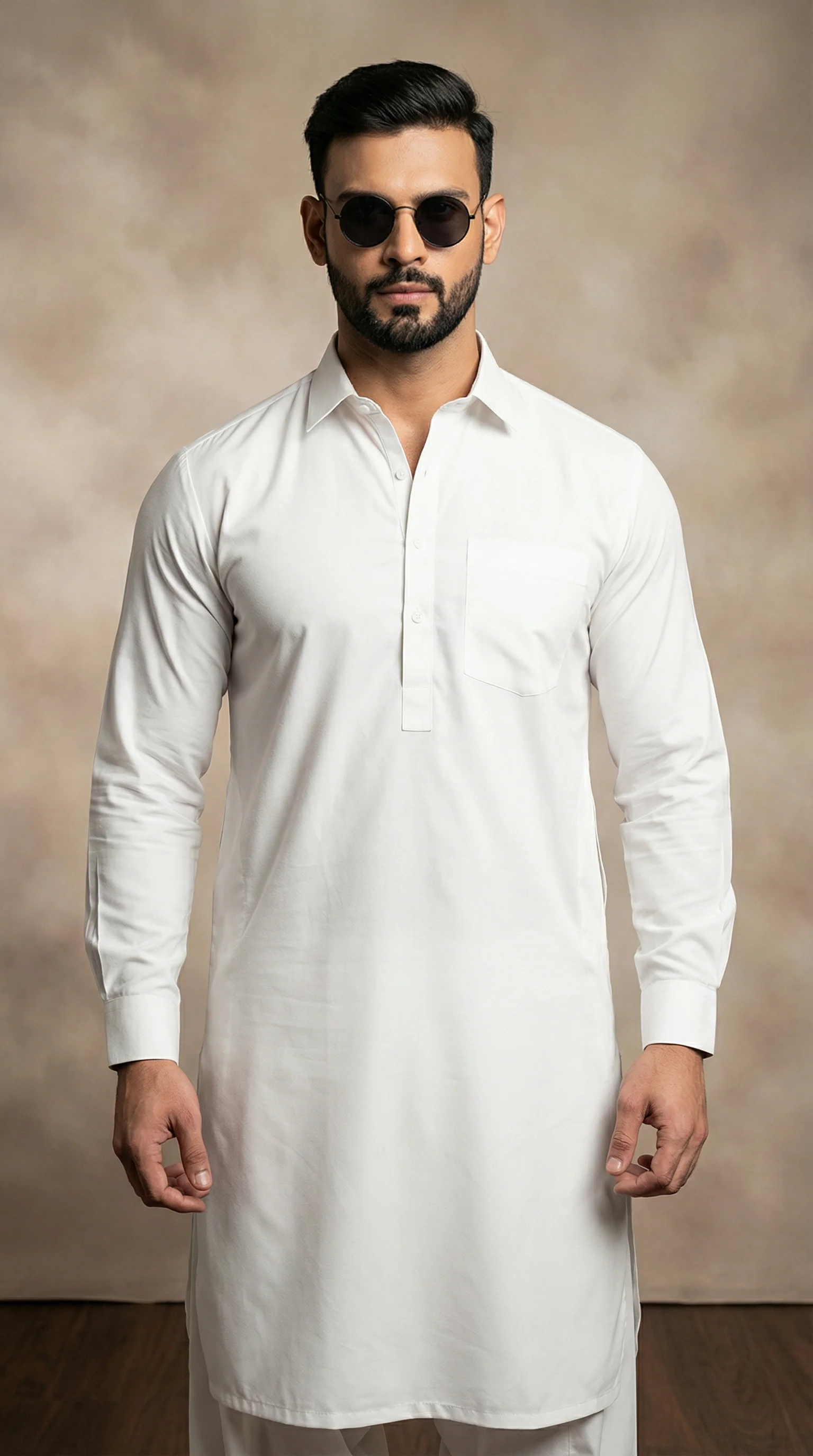 Men's Cream Pathani Set - Image 2