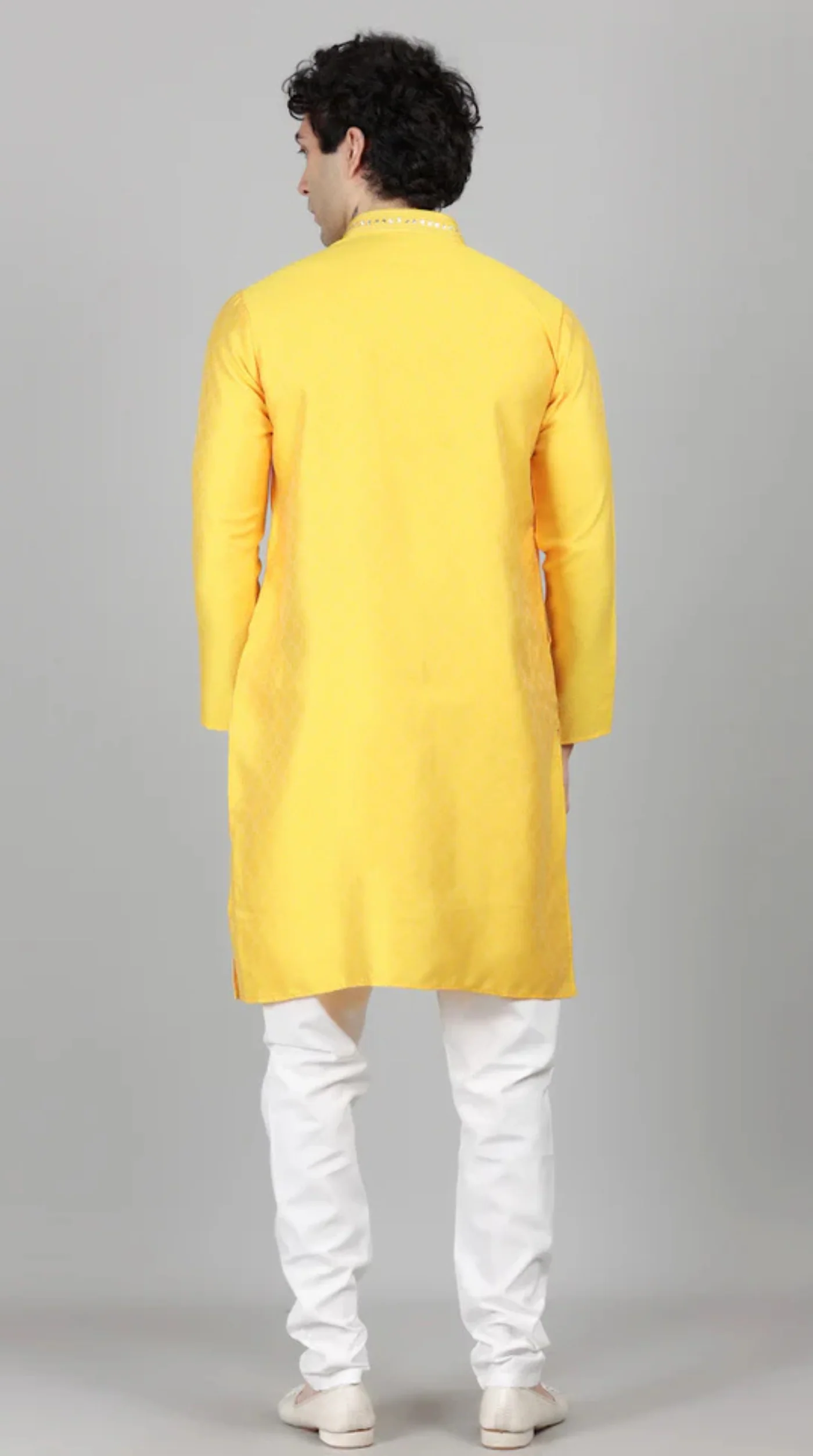 Men's Haldi Yellow Kurta Payjama Set - Image 2