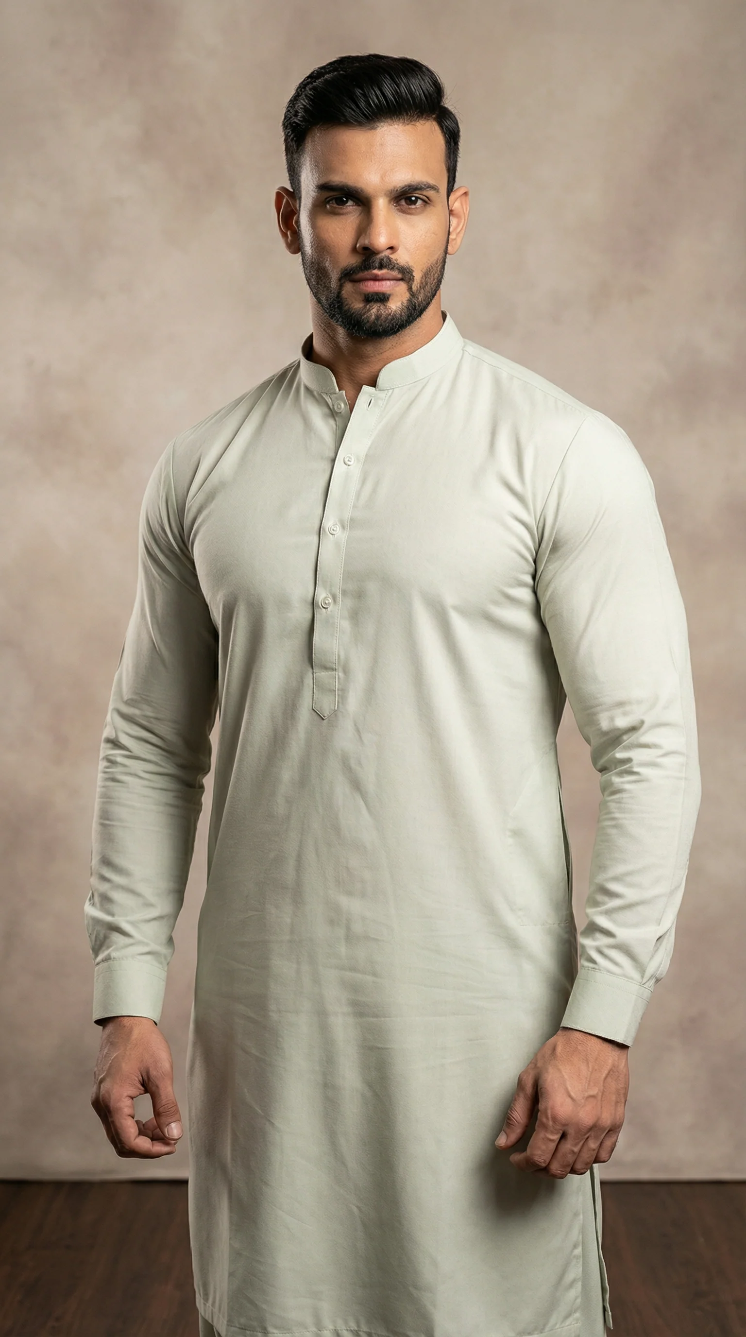 Men's Pista Green Salwar Set - Image 2