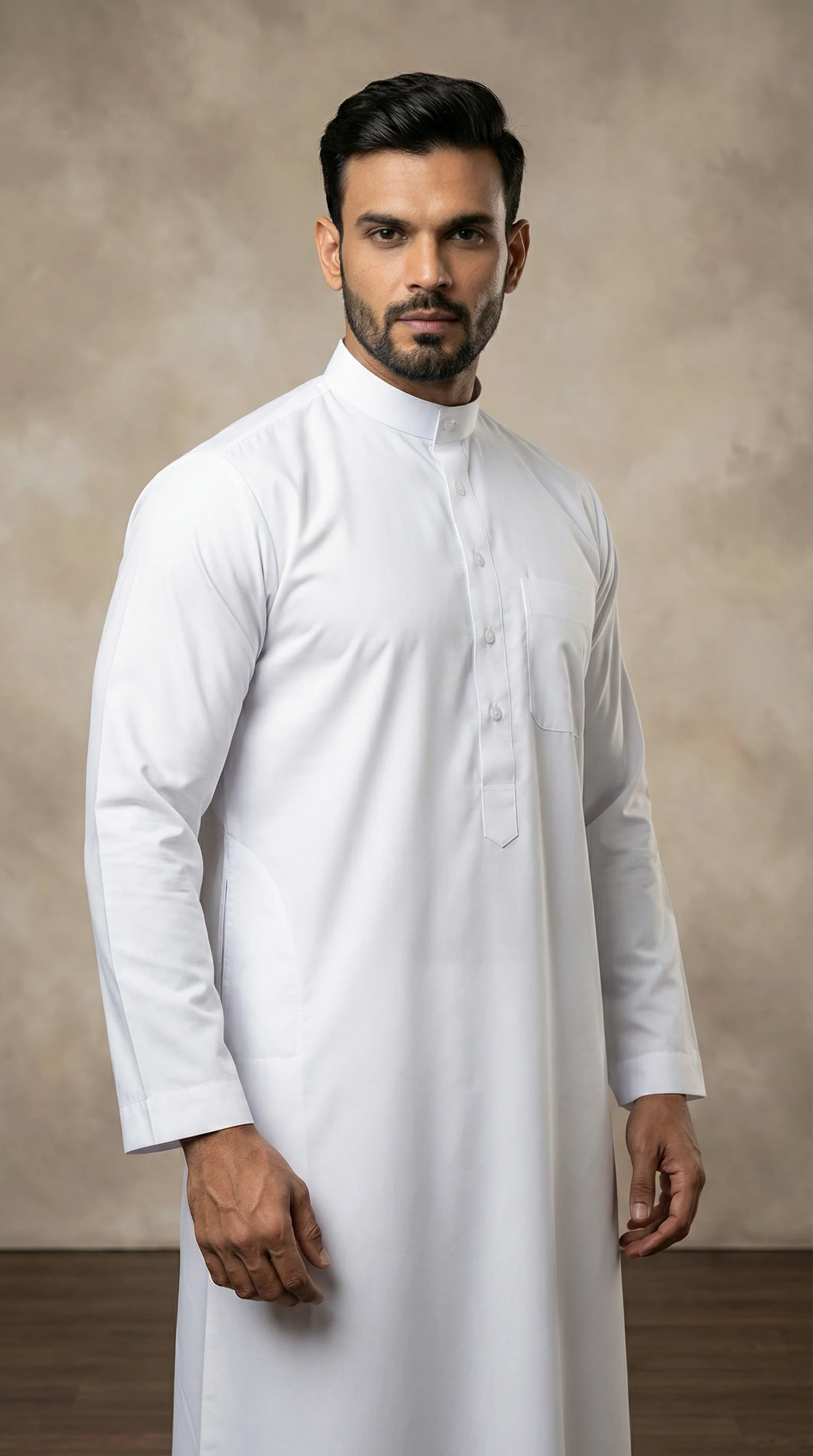 Men’s White Juba (Thobe) – Classic Premium Islamic Wear - Image 2