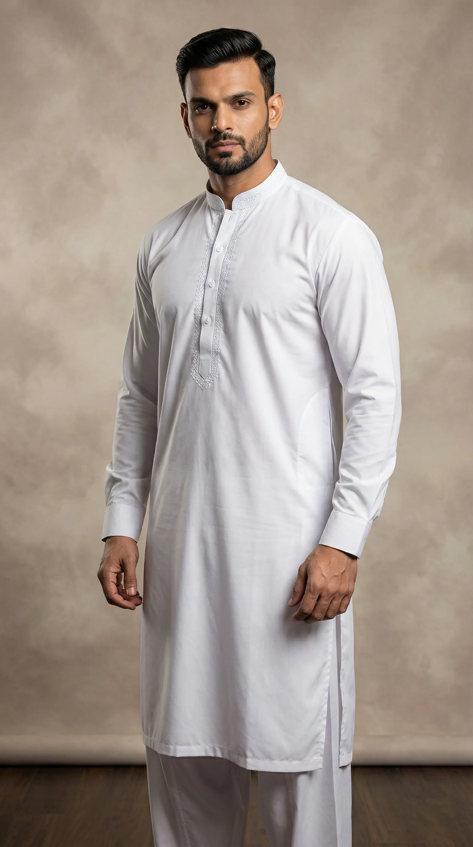 Men’s White Shalwar Kameez – Premium Traditional Outfit - Image 2