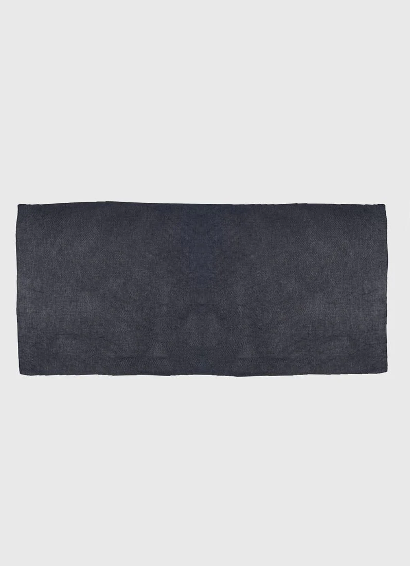 Midnight Blue Cotton Crinkled scarf - Image 3
