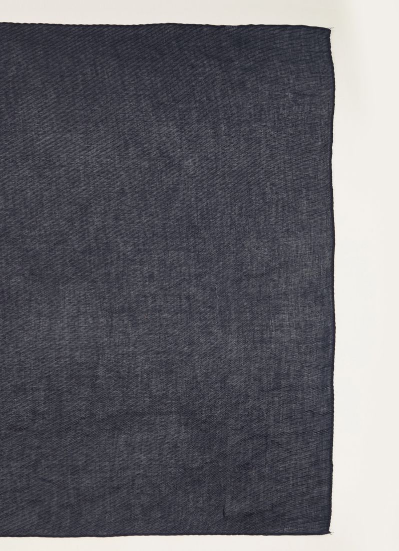 Midnight Blue Cotton Crinkled scarf - Image 4