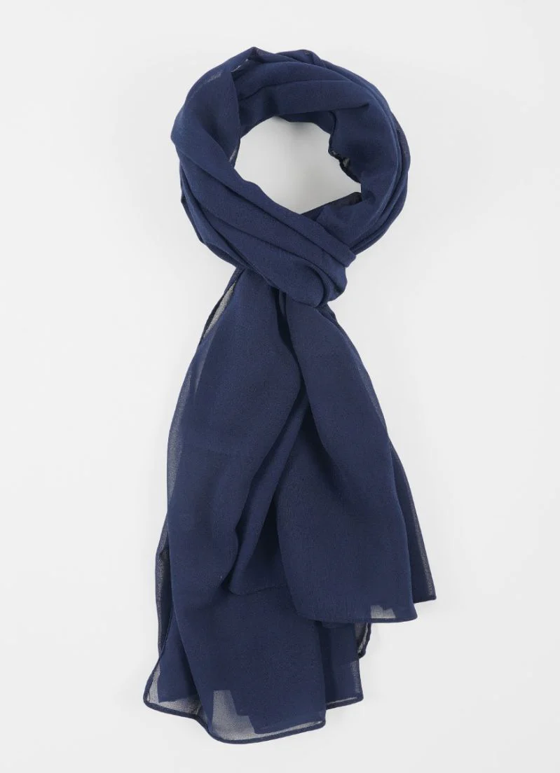 Midnight Blue Georgette Soft scarf - Image 2