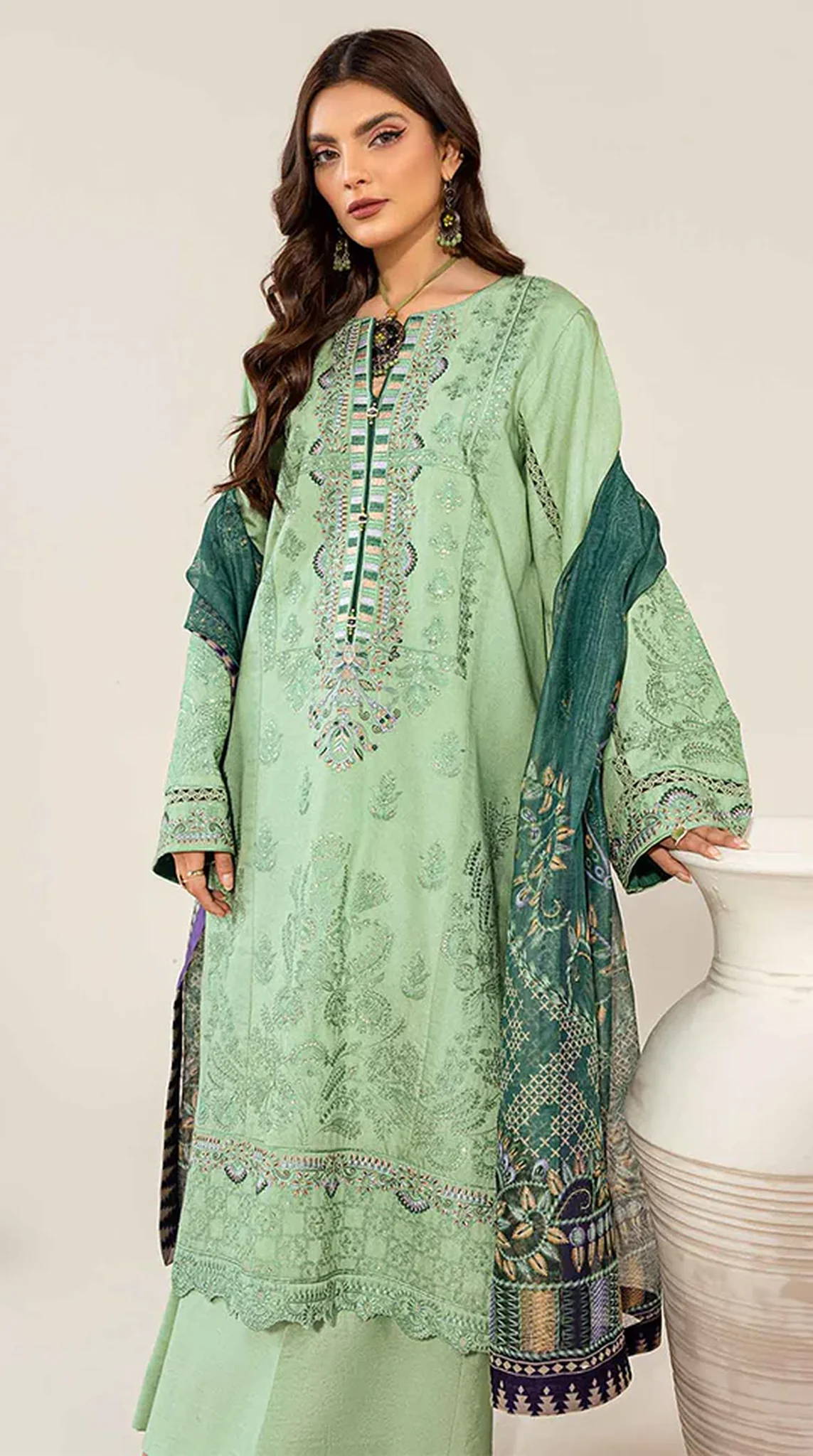 Mint Green Loom Net Suit Set - Image 5