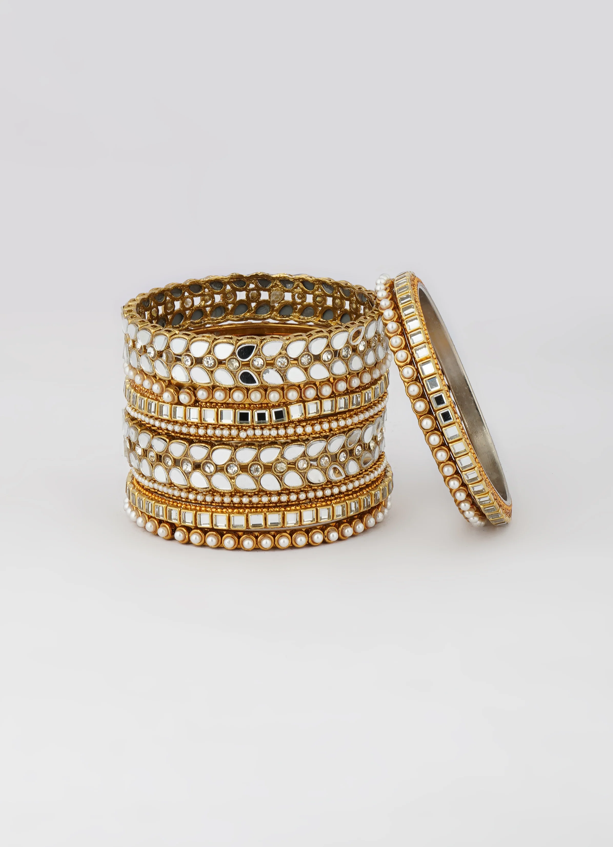 Mirror Pearl Bangle Set - Image 5