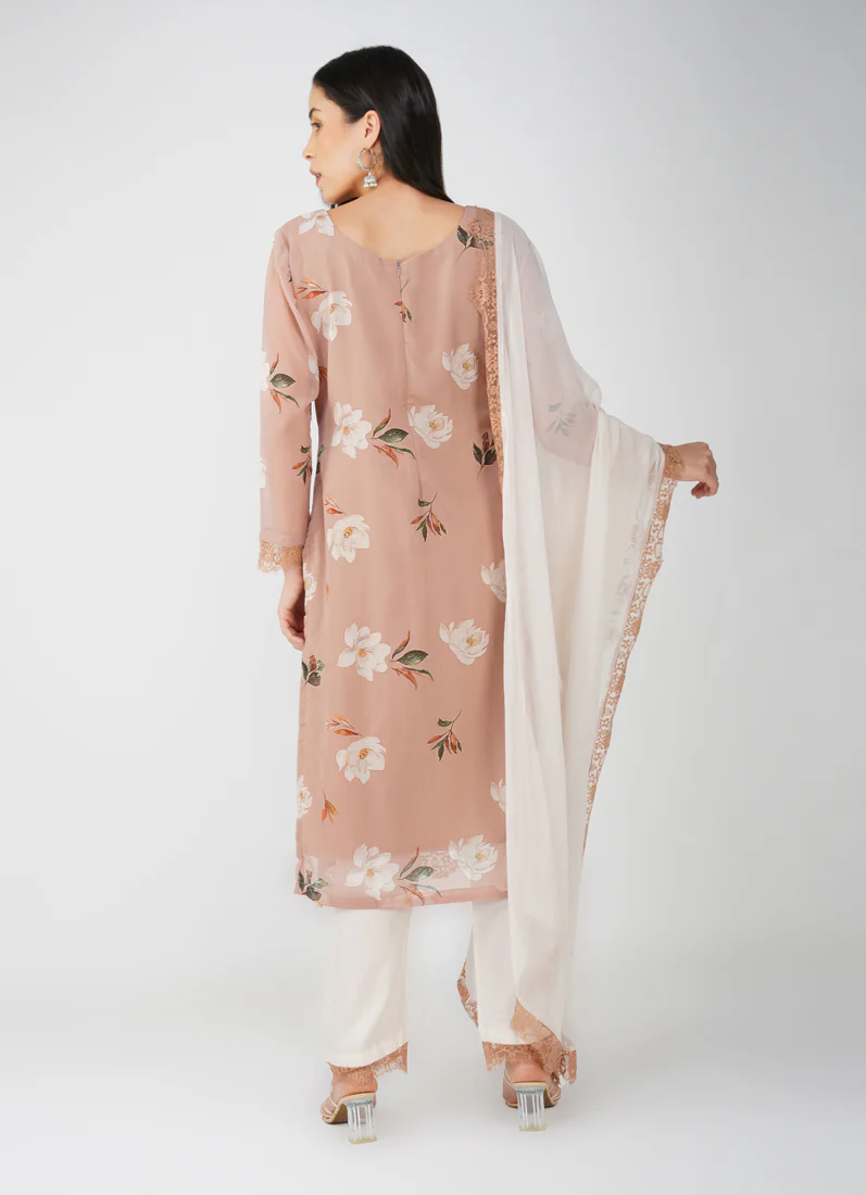 Mouse Brown Floral Printed Suit Set - Image 7