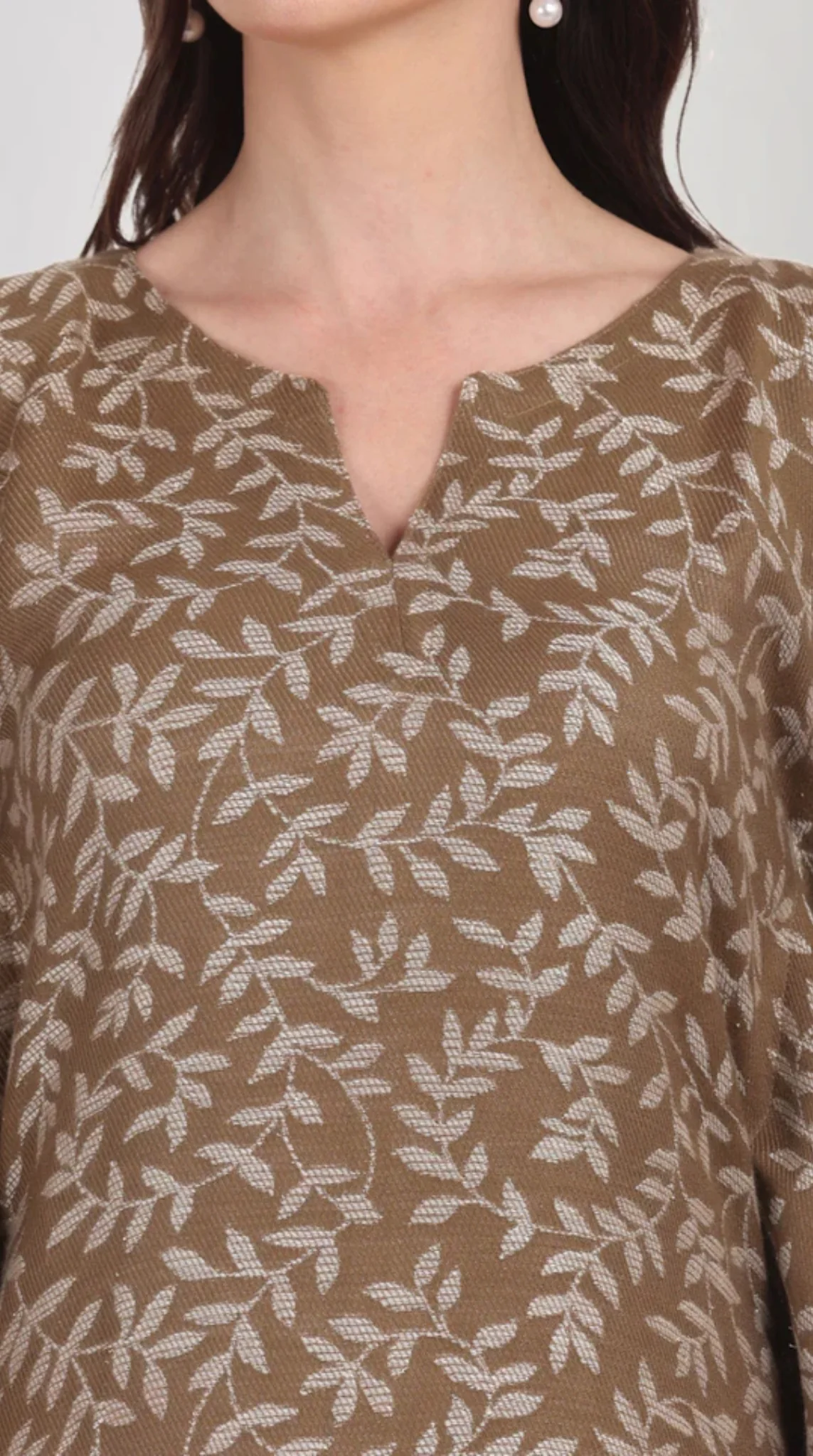 Mouse Brown Kaftan Style Shawl Co-ord Set - Image 5