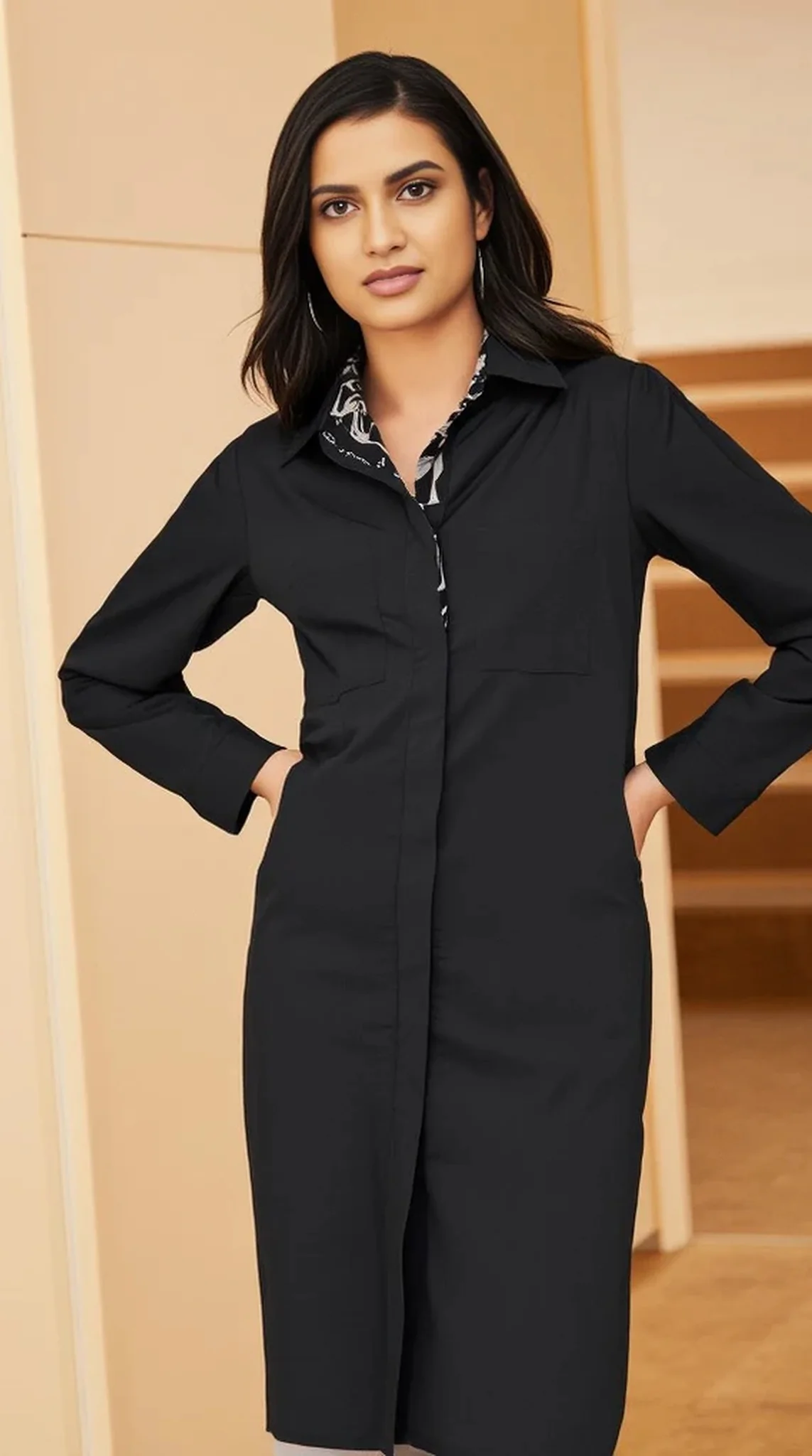 Navy Blue Shirt Kurta - Image 3