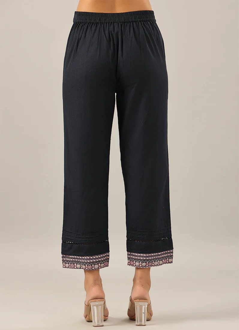 Navy Blue Cotton Pants - Image 3