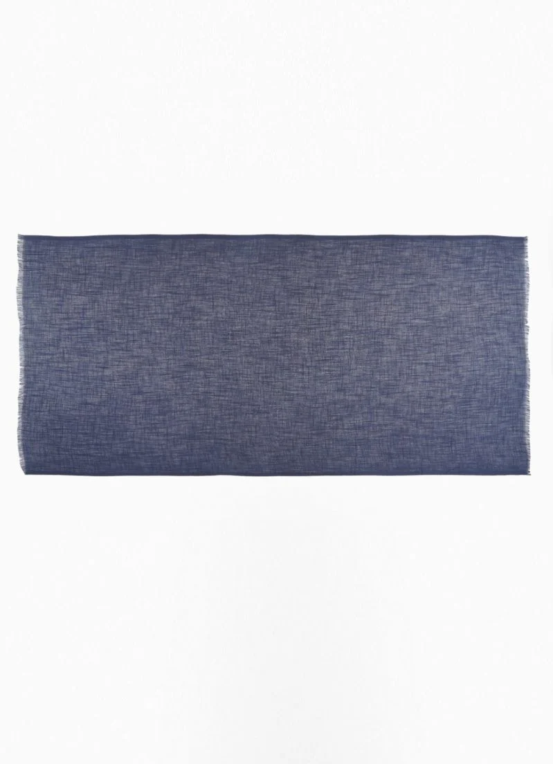 Navy Blue Cotton Soft scarf - Image 3