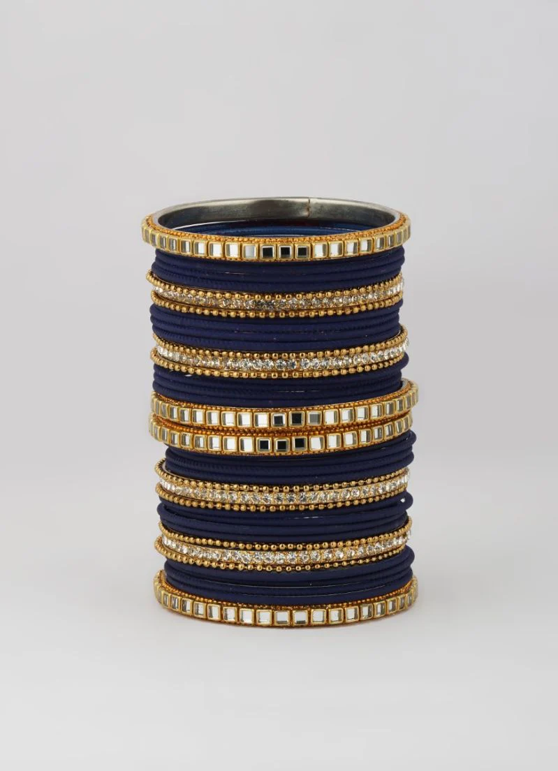 Navy Bridal Bangle Set - Image 2