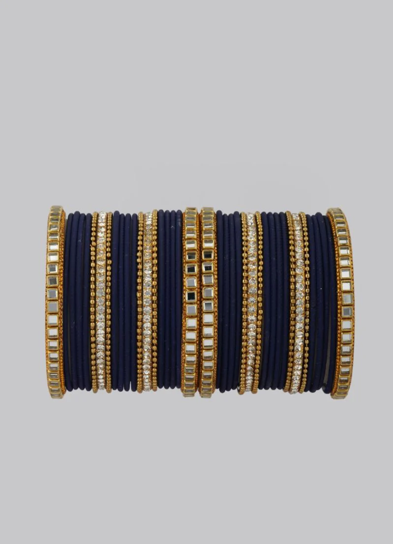 Navy Bridal Bangle Set - Image 3