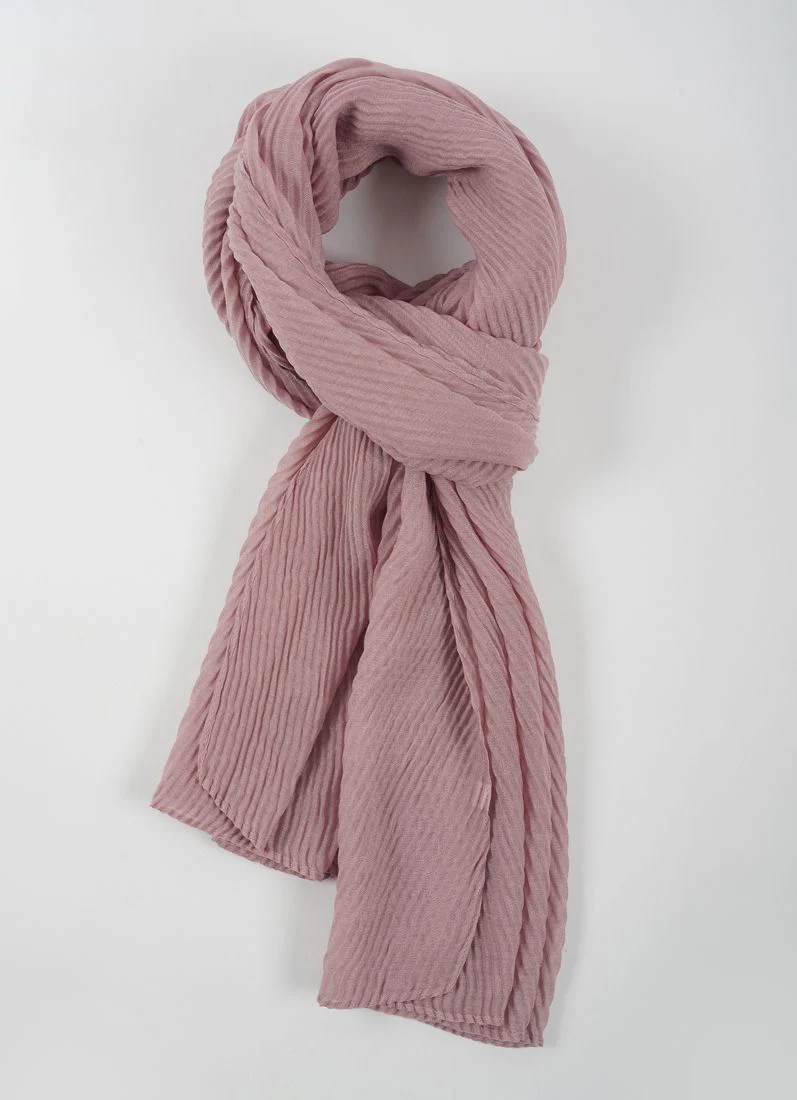 Nude Cotton Crinkled scarf - Image 2