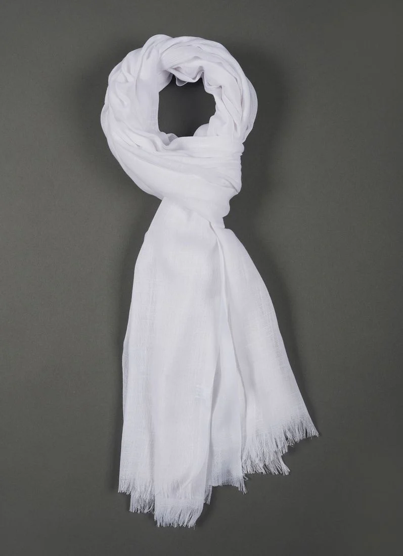 Off-White Cotton Soft scarf - Image 2