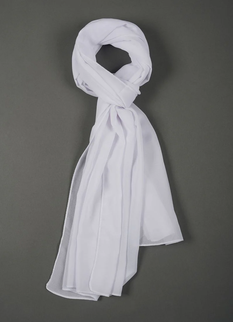 Off-White Georgette Soft scarf - Image 2