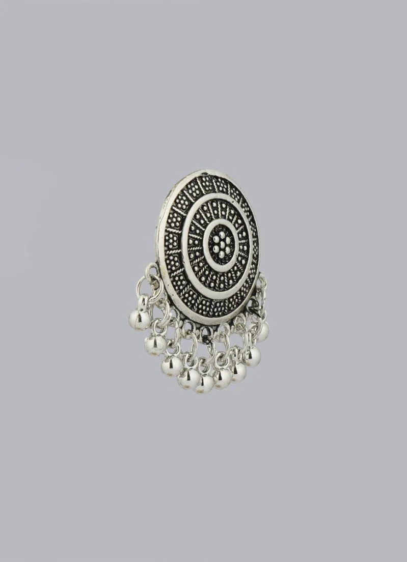 Oxidised Silver Stud Earrings - Image 3