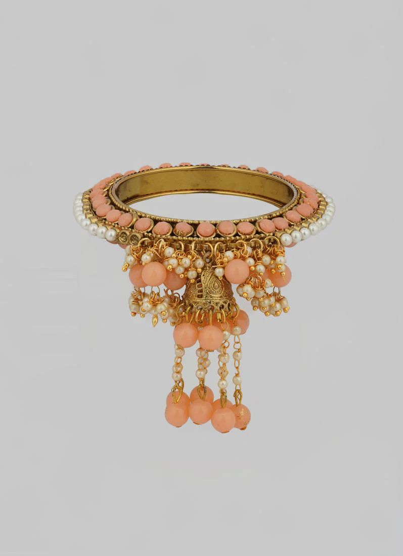 Peach Bangle Droplet Beaded - Image 2