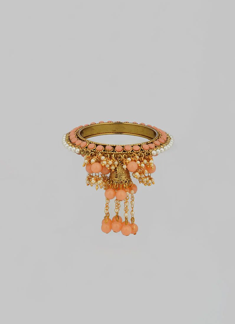 Peach Bangle Droplet Beaded - Image 4