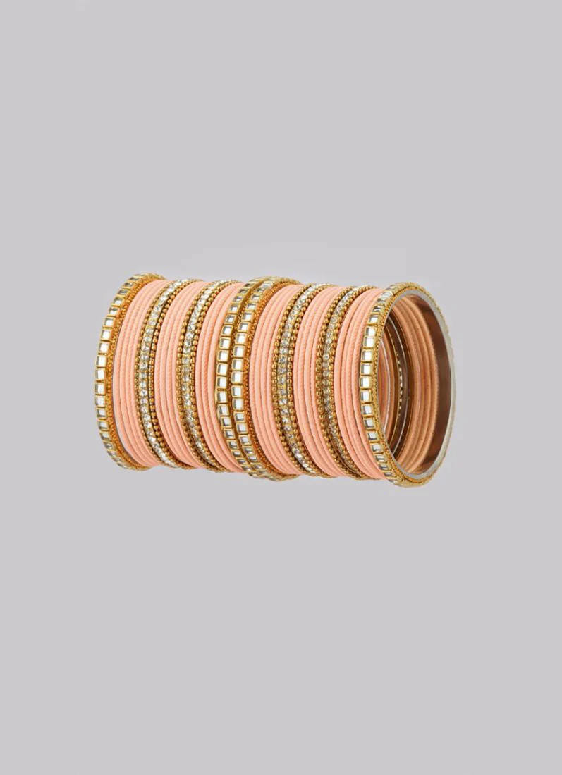 Peach Double Bangle Set - Image 2