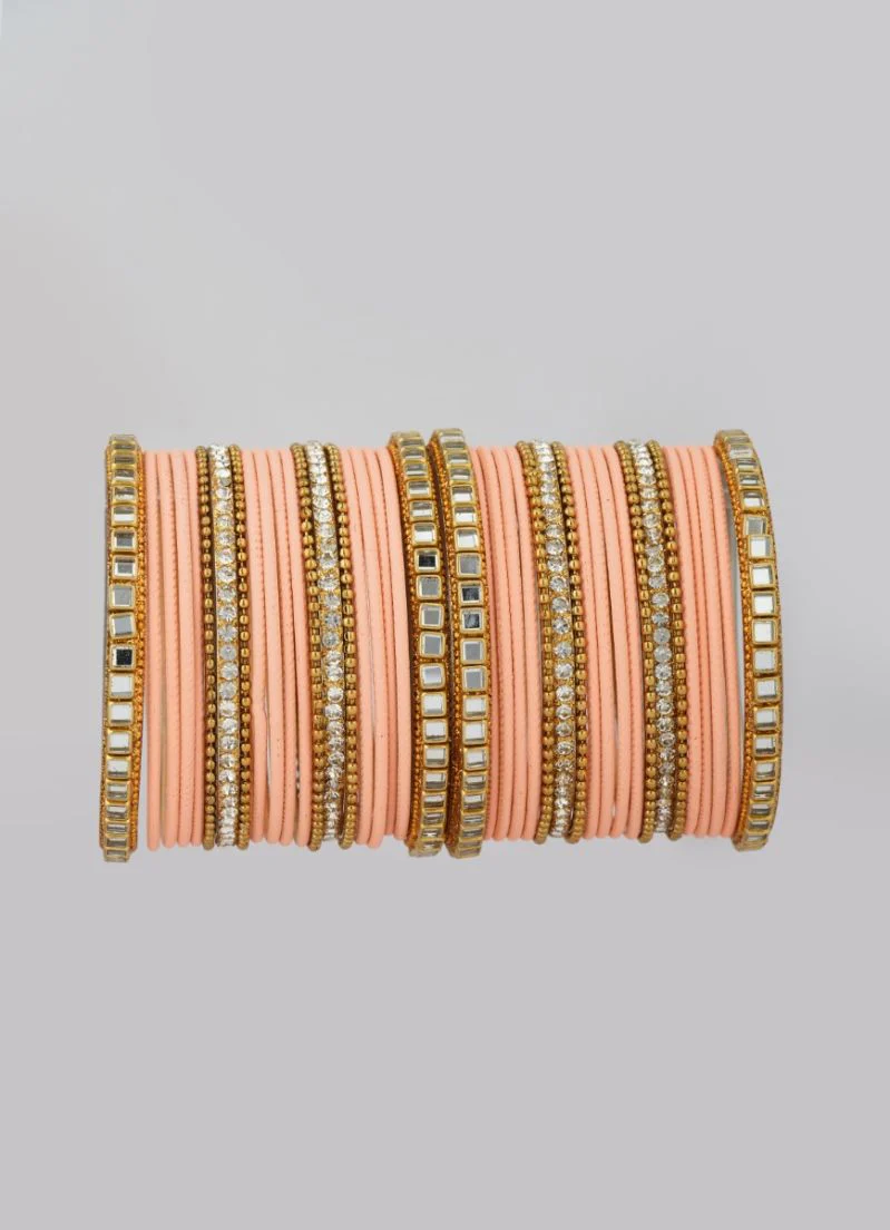 Peach Double Bangle Set - Image 3
