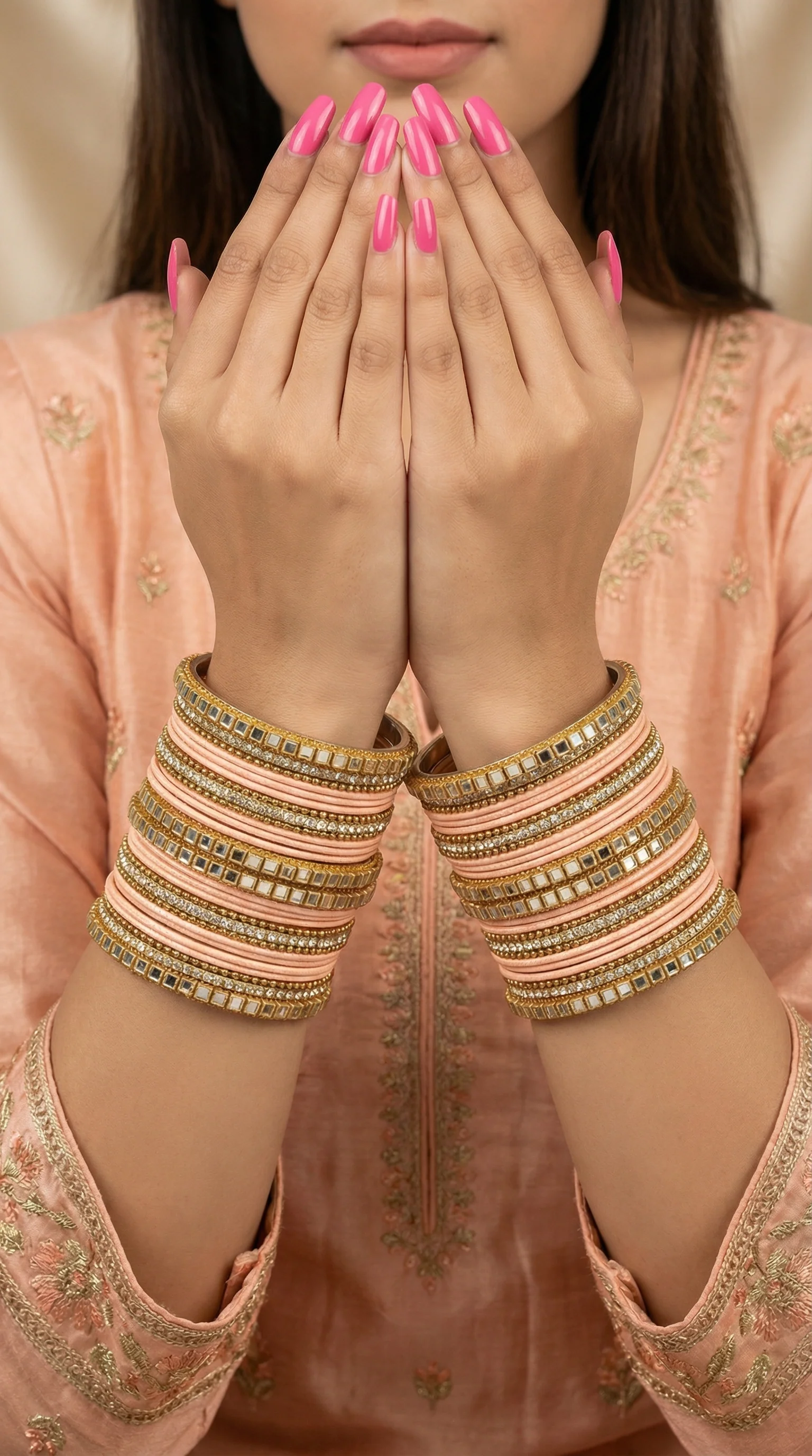 Peach Double Bangle Set - Image 7