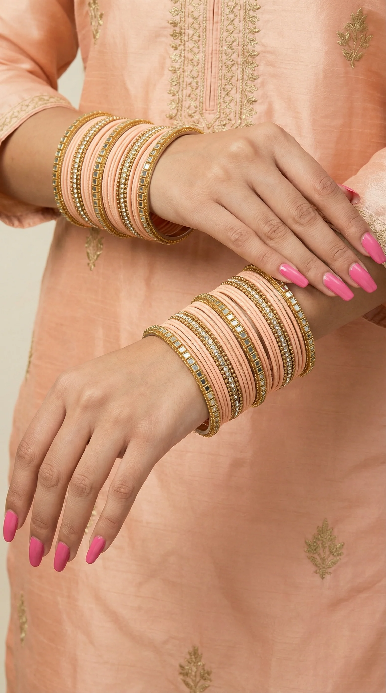 Peach Double Bangle Set - Image 8