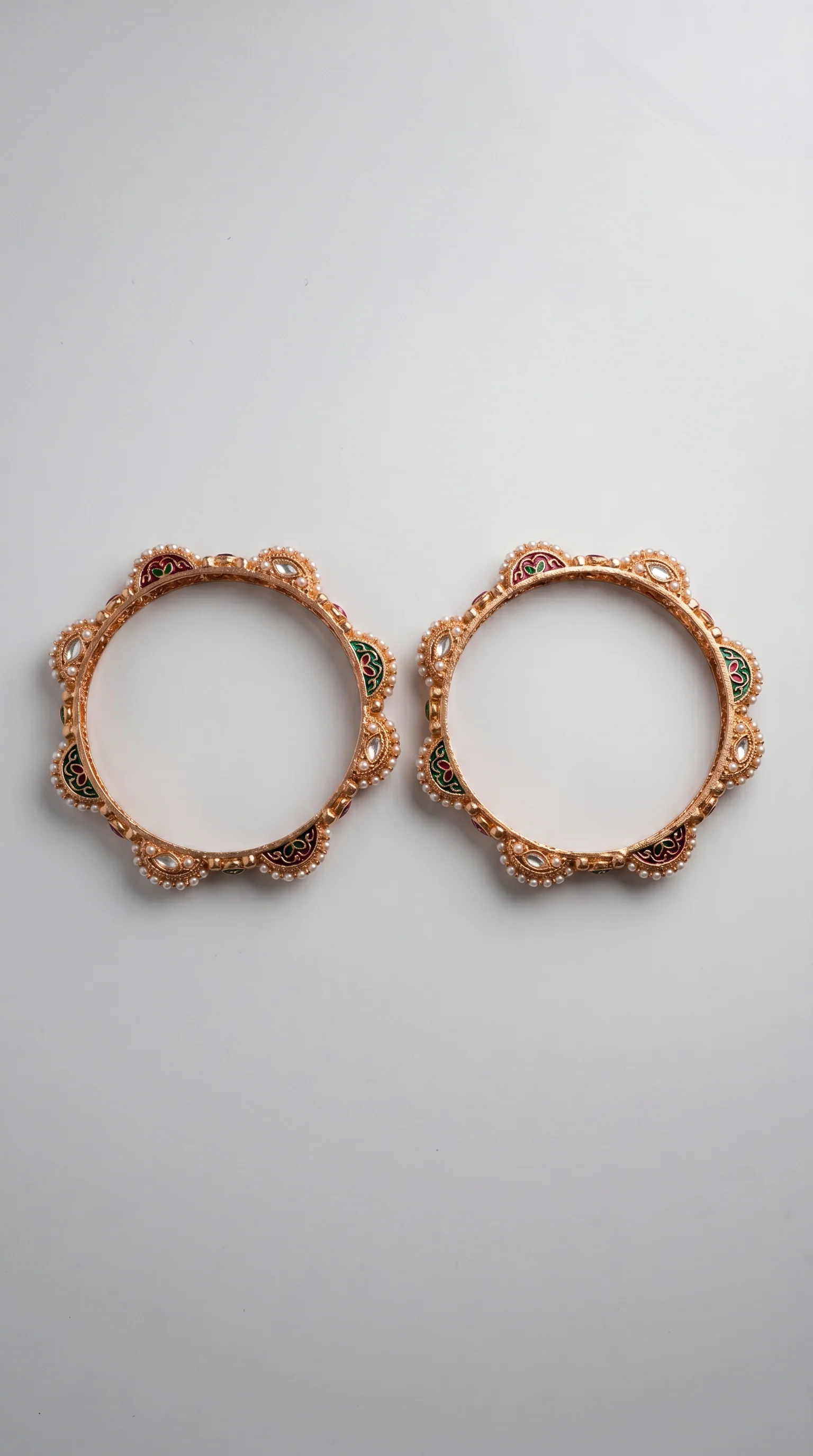 Pearl and kundan set with Menakari - Image 3