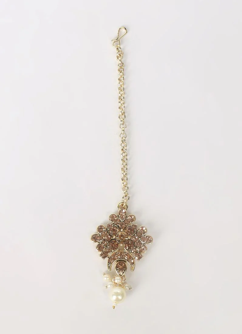 Pearl Antique Gold Choker Set - Image 4