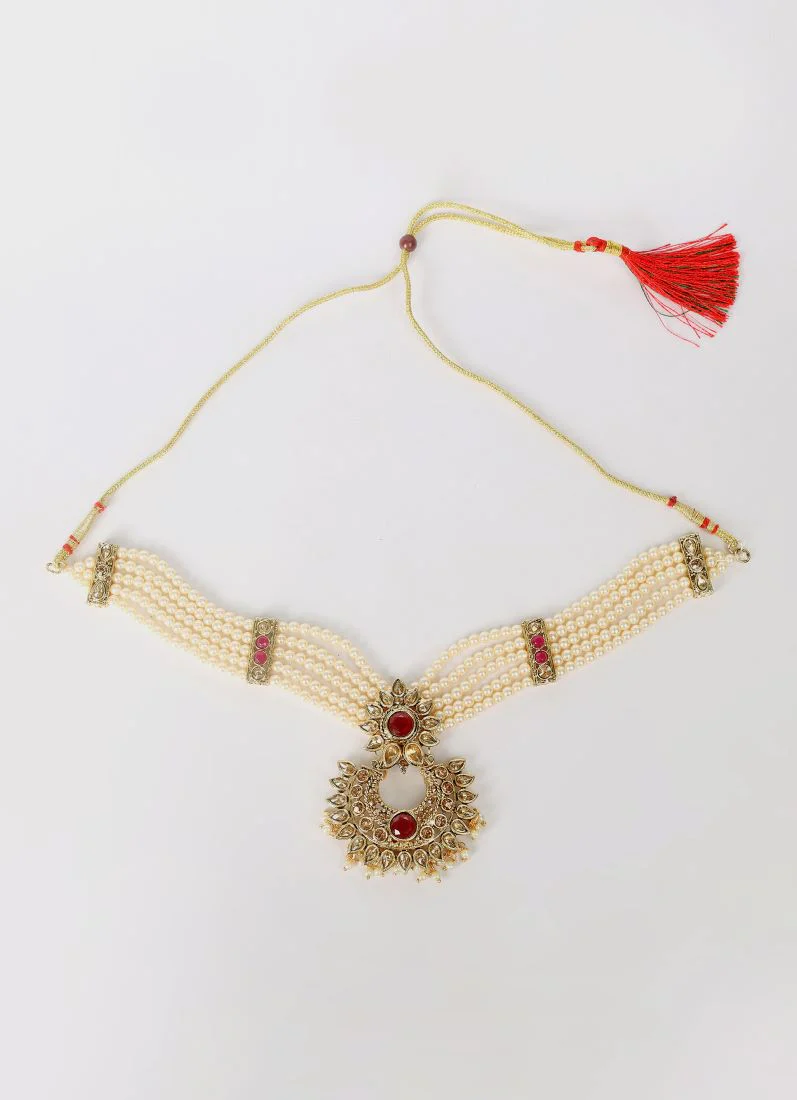 Pearl & Earring Chocker Set - Image 3