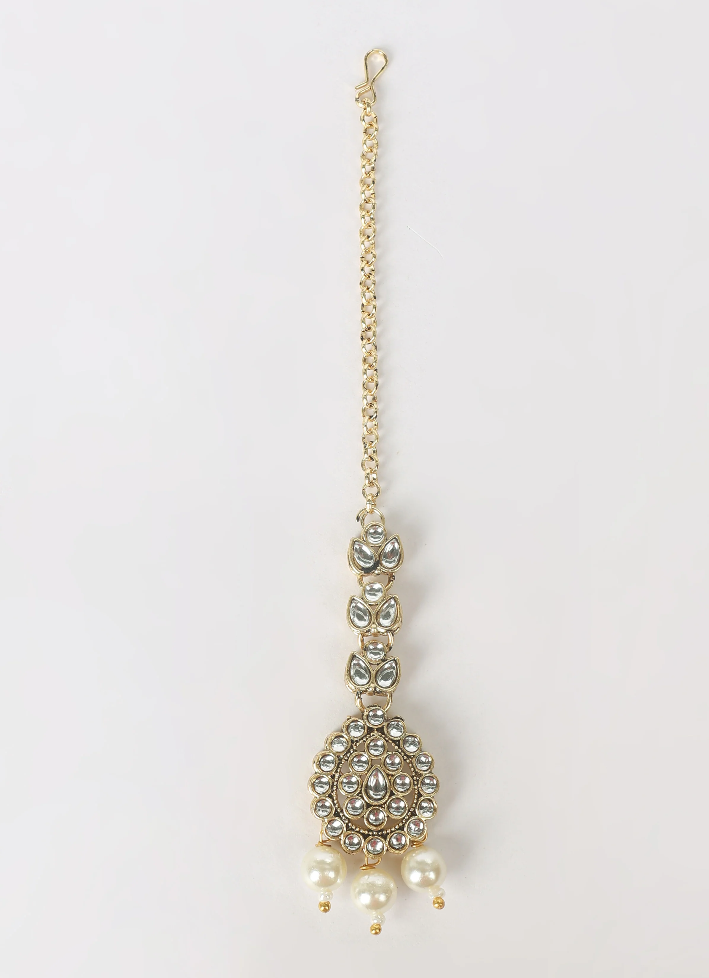 Pearl Kundan Heavy Necklace Set - Image 5