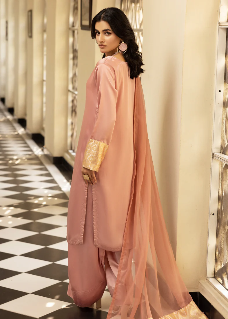 Pink Farshi Salwar Suit Set - Image 2
