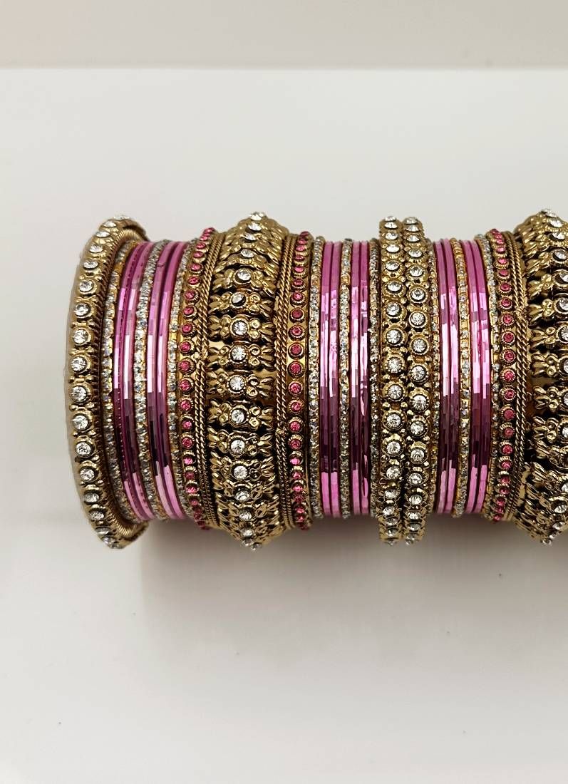 Pink Gold Kara Bangle Set - Image 2